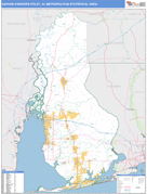 Daphne-Fairhope-Foley Metro Area Digital Map Basic Style